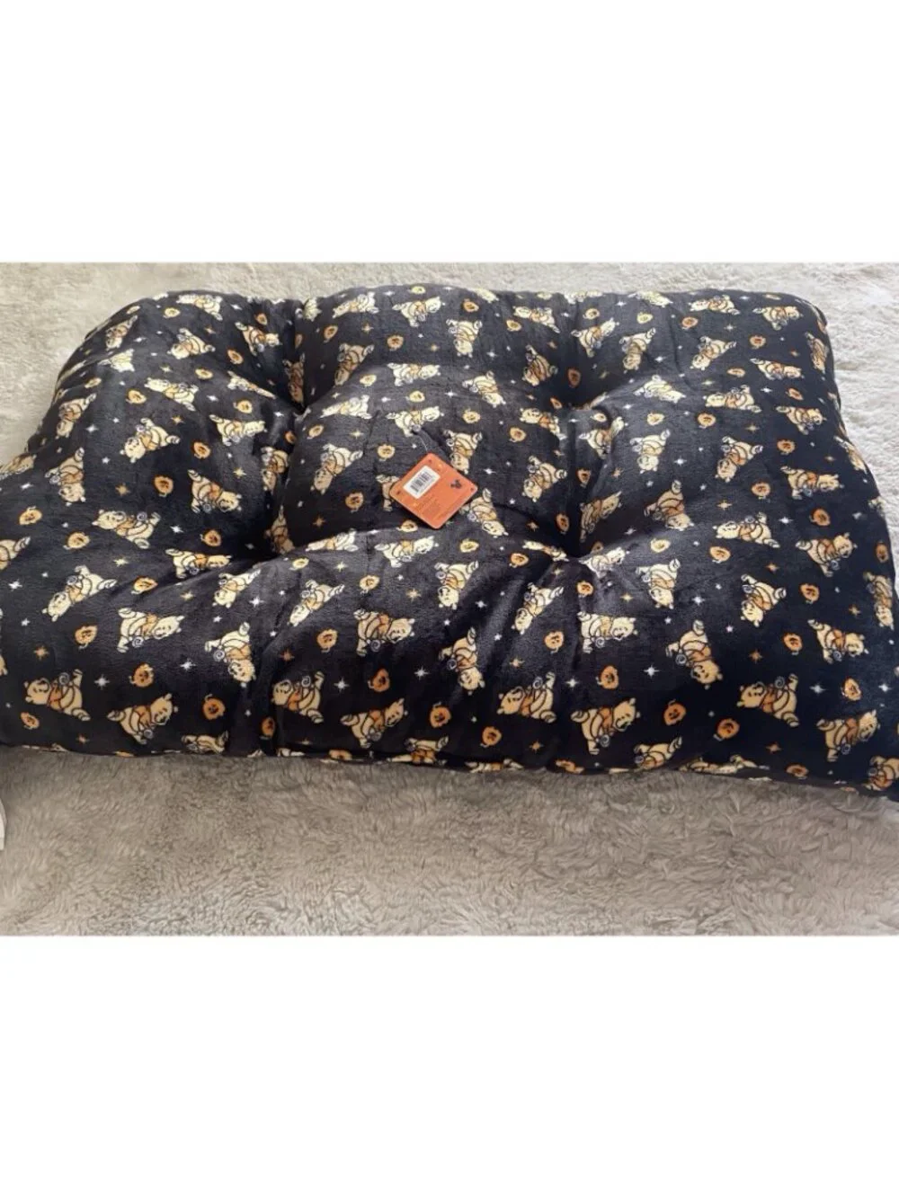 Disney Winnie The Pooh Halloween Pumpkins Dog Pet Bed Soft 36” X 26” Black NEW